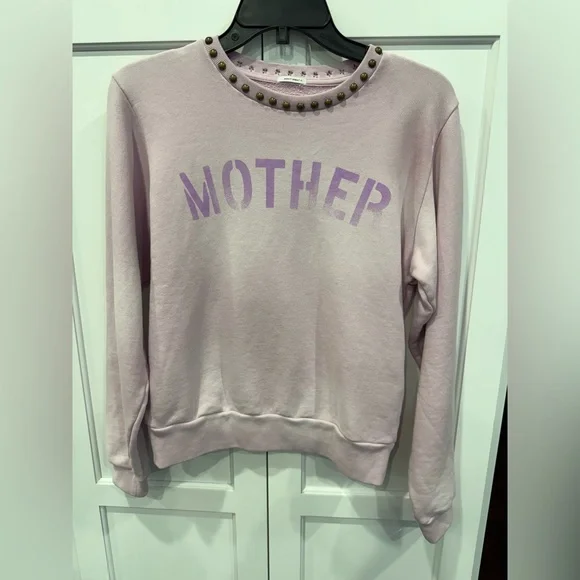 MOTHER NEW The Camper Stud Sweatshirt Size Small - Picture 6 of 10